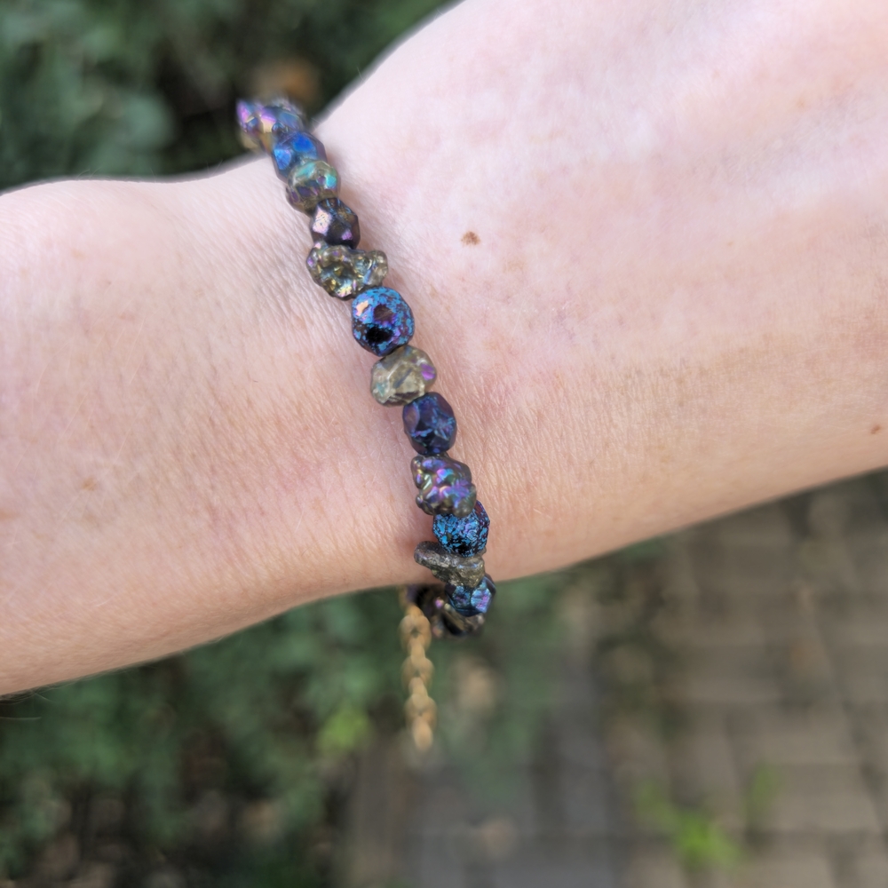 Hand Crafted Multicolor Beaded Bracelet - Picture 3 of 3
